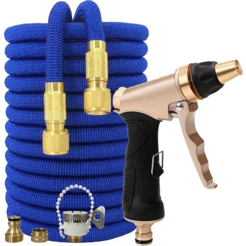 Large Garden Hose Pipe Expandable Flexible Used For High-Pressure Car Wash Magic Hose, Metal Spray Gun, Outdoor Garden Watering