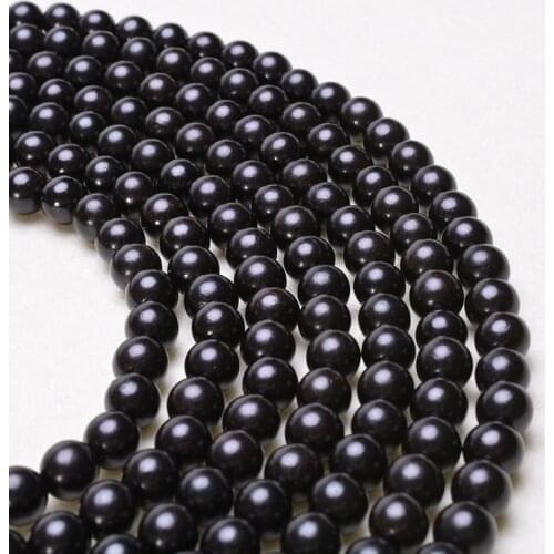 Natural Ebony Beads For Jewelry Making Black Charm Bracelets For Women And Men Wood Jewelry Vintage DIY Accessories Dropshipping
