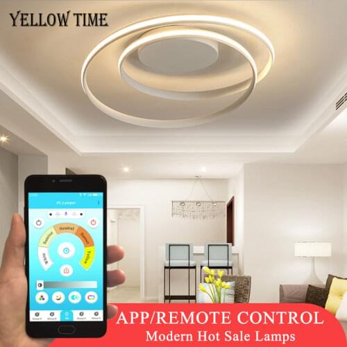 Black&White Modern LED Chandeliers Indoor Lighting For Living room Bedroom Dining room Kitchen Surface Mounted Lamp Fixtures