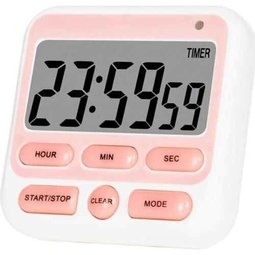 Digital Kitchen Timer,12/24 Hour Clocks Silent Timers, Cooking Count Up Countdown for Kids Teachers Cooking Games Office