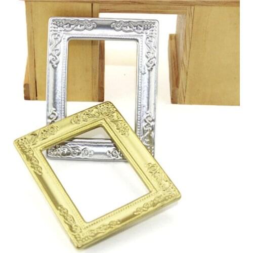 DIY Dollhouse Mini Oil Painting Frame 1:12 Dollhouse Miniature Furniture Resin Picture Frame Doll House Accessories