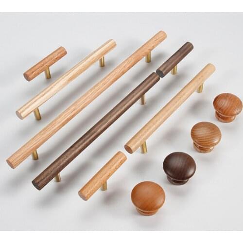 Modern Home Wardrobe Door Knob Furniture Solid Wood Handles Bedroom Dresser Drawer Pulls Hardware Accessories Knobs and Handle