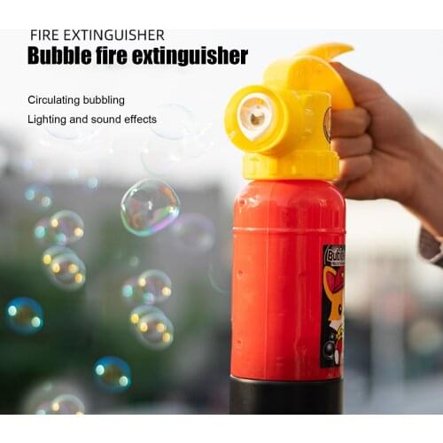 Electric Bubble Wands Fire Extinguisher Machine Bubble Maker Gun Automatic Blower Toy Kids Children Summer Outdoor Music Toy
