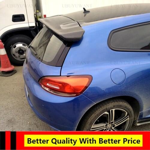 EPFBSQP For Volkswagen VW Scirocco 2010~2014 VOTEX Style Scirocco FRP/Carbon Fiber Rear Roof Lip Wing Spoiler (Not For R)