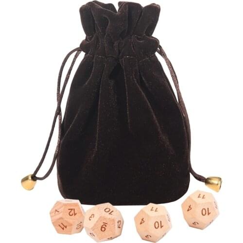 H4GF Top Quality Velvet Dice Bag Jewelry Packing Drawstring Pouches for Packing Gift Bag Board Game Velvet Storage Pouches