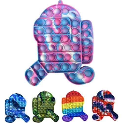 Pop Fidget Reliver Stress Toys Super Push Bubble Sensory Fingertip Astronaut Toy For Children Silicone Decompression Toy