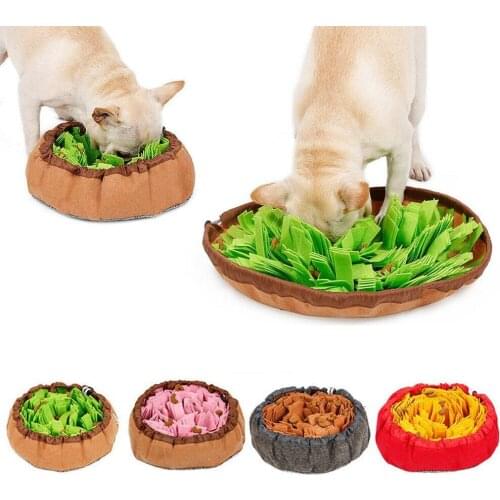 Pet Dog Sniffing Pad Dogs Slow Feeding Training Mat Puzzle Interactive Mat Nosework Blanket for Foraging Skills Stress Release