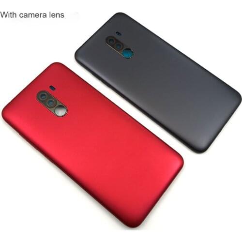 Battery Cover For Xiaomi Pocophone F1 Poco F1 Back Housing Glass Rear Door Case Panel With Camera Lens 6.18 Inches 2018