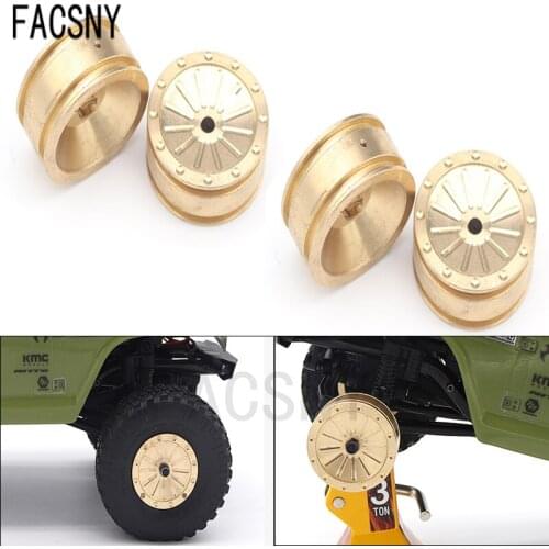 Brass Wheel Hub Counterweight Balance Weight for Axial SCX24 90081 AXI00002 AXI00001 1/24 RC Crawler Car Upgrade Parts