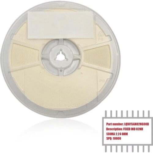 My Group Asia 10000PCS LQW15AN82NG00D Wirewound Unshielded 0402 FIXED IND±2% 82NH 130MA 2.24 OHM Inductors in Stock