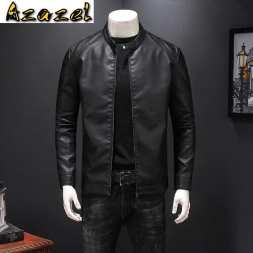 New Autumn Jackets And Coat Mens Pu Leather Jacket For Men Fashion Chaquetas En Cuero Casaco Masculino Casual Zipper Clothing
