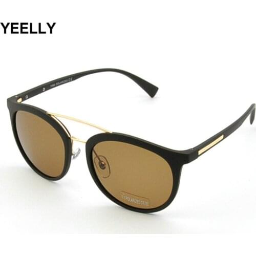 YEELLY Fashion Oval Polarized Sunglasses UV400 Anti-glare Male Eyewear TR90 and Metal Glasses Driving Glasses PP98829 Men 52 Mm