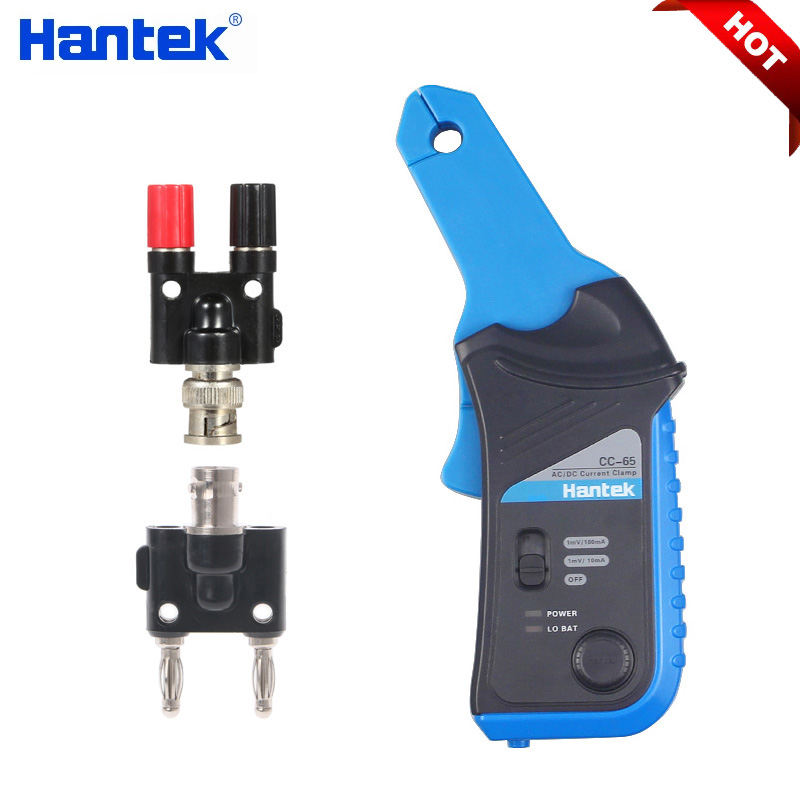 CC65 CC650 Hantek Oscilloscope AC/DC Current Clamp Probe 20KHz/400Hz Bandwidth 1mV/10mA 65A/650A with BNC Plug Applicable 1008C
