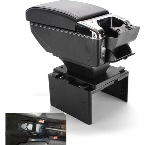 For Citroen C3 Armrest Box Central Store Content Box Decoration Products Accessories with USB Charging