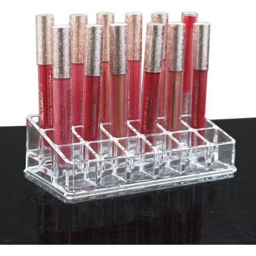 Clear Acrylic Cosmetic Makeup Organizer Storage Box For Jewelry Lipstick Organizer Box Cosmetic Organizer Lip Gross Holder
