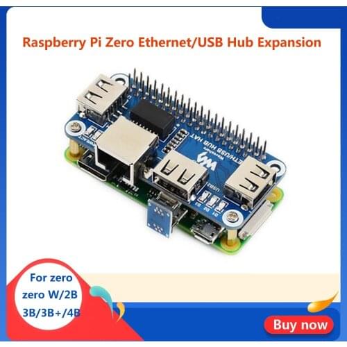 Raspberry Pi Zero W USB Hub Hat with RJ45 Ethernet Port for RPI zeroW/WH /2B/3B/3B+/4B
