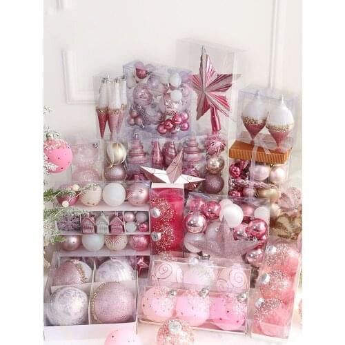 Christmas Pink Color Ball Gift Merry Christmas Decorations For Home Decor Balls Xmas Ornaments Hanging Tree Новый Год 2022