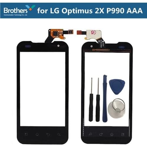 Touch Screen Digitizer for LG Optimus 2X P990 Touch Panel Front Glass for LG P990 Touch Glass Digitizer Phone Replacement Black