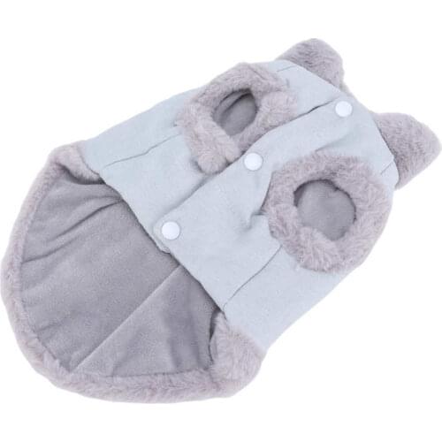 Warm Pet Vest Warm Pet Vest Plush Pet with Fur Collar Puppy for Autumn and Cold Weather Pet Clothing Supplies