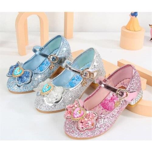 Girls Disney princess shoes the new spring 2021 girls princess shoes childrens dance show little girl fashion shoes