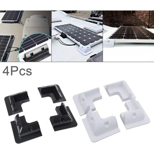 4pcs Solar Corner Fixture Corner Bracket Mounting Kit Edges Support Panel for Home Vehicle Motorhome Caravan Boat Solar Panels