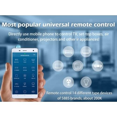 Universal 3.5mm Air Conditioner/TV/DVD/STB IR Remote Control for iphone BX0E