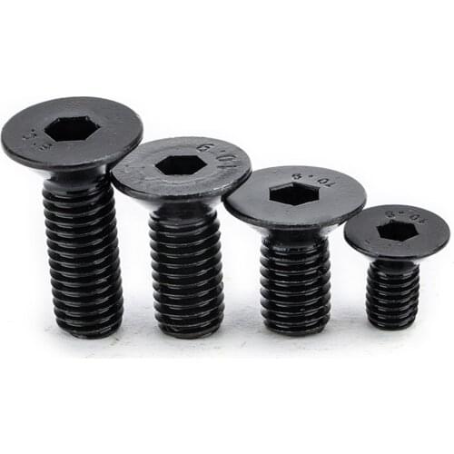 Hexagon Socket Flat Countersunk Head Screw Carbon Steel 1/8 5/32 3/16 1/4 5/16 3/8 4-40 6-32 8-32 10-32 Hex Socket Bolts Screw