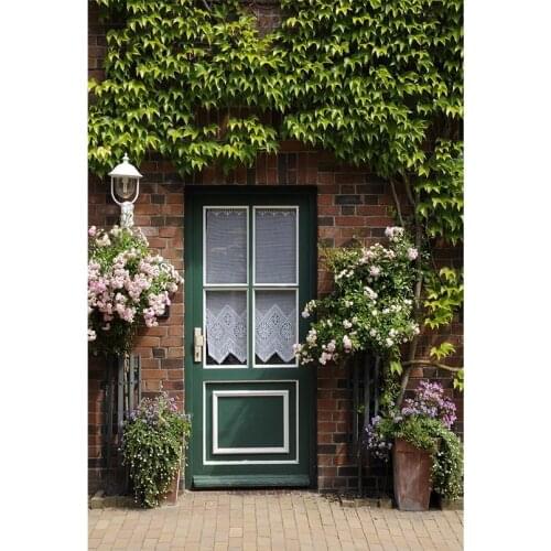 House Door Flower Photography Portrait Photoshoot Backdrop Vinyl Photophone Birthday Party Baby Shower Wedding Background S-3046