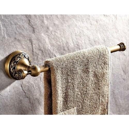 Retro Antique Brass Bathroom Accessory Wall Mounted Single Towel Bar Holders lba481