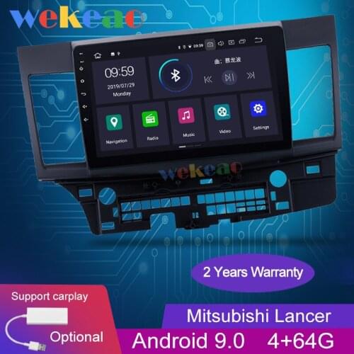 Wekeao Touch Screen 10.1'' Android 9.0 Car Radio Automotivo For Mitsubishi Lancer Car Dvd Player Auto GPS Navigation 2007-2016