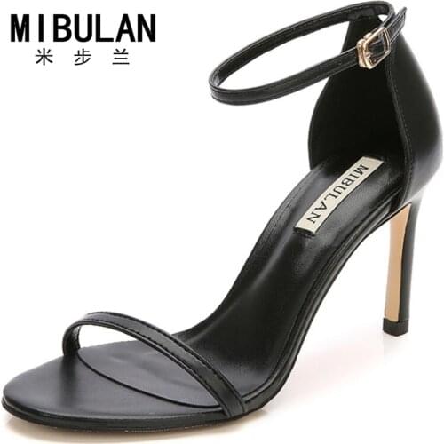 Free shipping female classic 8.5cm strap buckle sandal pumps, star style sexy thin heel strap buckle party sandals 33-41