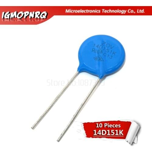 10pcs varistor 14D151K 150V piezoresistor 14D151