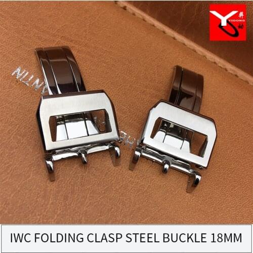 18mm 316L Stainless Steel Clasp High Quality Folding Watch Buckle Suitable for IWC Watch