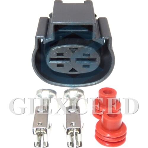 2 Sets 2 Pin 6.3 Seires 1897214-1 Automotive Electric Wire Harness Waterproof Connector Large Current Socket