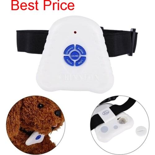 100Pcs/Lot Ultrasonic Anti Bark Stop Collar Barking Control Collar Pet Training Shock Collar Microwave
