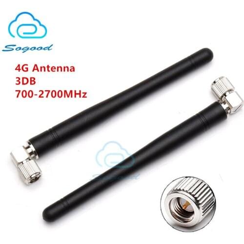 4G antenna 2G 3G GSM LTE full frequency band SMA elbow male glue stick connector 3DB gain 700-2700MHz external AP antenna