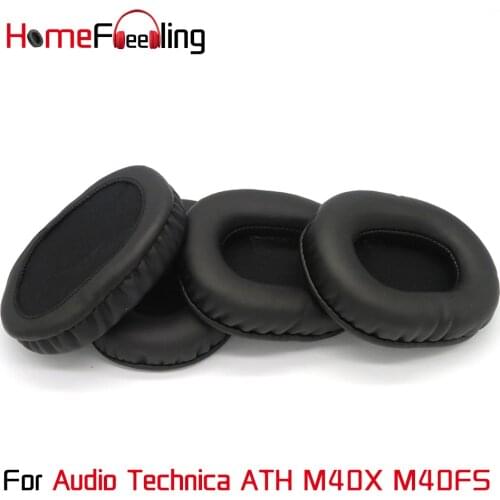 Homefeeling Ear Pads For Audio Technica ATH M40X M40FS Earpads Round Universal Leahter Repalcement Parts Ear Cushions