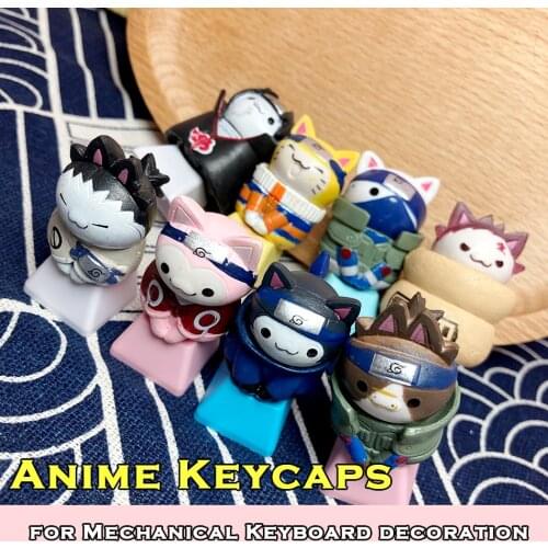 Anime Keycaps For Cat Gaming Accessories For Mechanical Keyboard Custom Keycaps