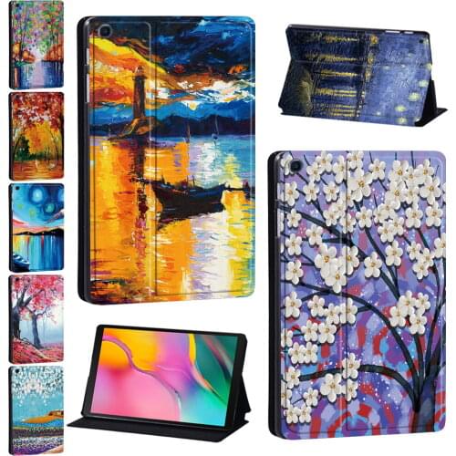 Tablet Stand Cover Case for Samsung Galaxy Tab A 8.0"/9.7"/10.1"/10.5"/Tab E 9.6"/Tab S5e 10.5"/Tab S6 Lite 10.4" PU Leather