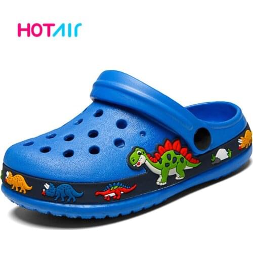PINSEN 2020 New Fashion Children Garden Shoes Boys Cartoon Summer Slippers High Quality Kids Garden Children Clogs Boys Shoes