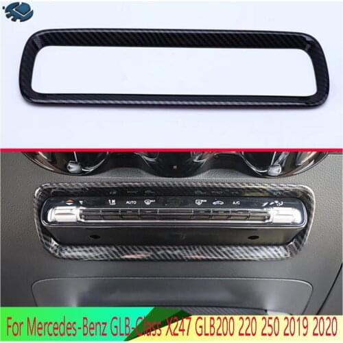 For Mercedes-Benz GLB-Class X247 GLB200 220 250 2019 2020 Car Accessories Carbon Fiber Style Air conditioner switch cover frame