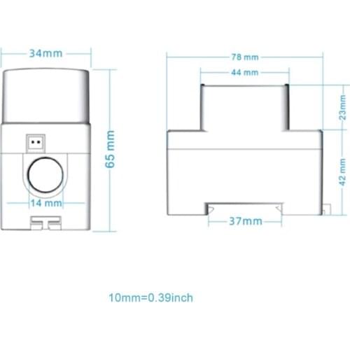 E7CD Volt Amp Power Factor Time Energy Voltage Current Monitor Din Rail Wattmeter Voltmeter Ammeter Power Meter AC50-300V
