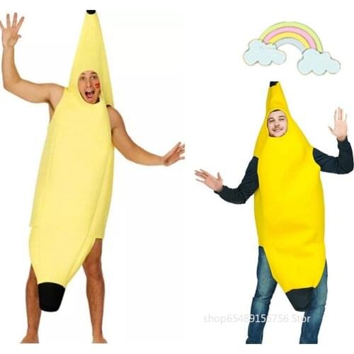 Fruit Banana Costume Halloween Stage Outfit Wedding Carnival Bachelor Party Festival Costume Party Props Bachelorette Party