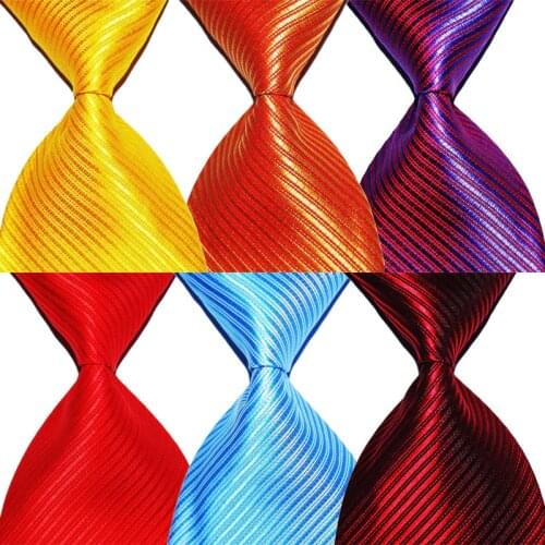 Solid Color Striped Tie Gift For Men Necktie Silk 10cm Width Fashion Jacquard Woven Formal Wear Business Wedding Party Christmas