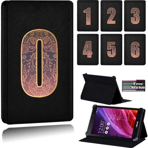 Number Pattern Dust-proof Leather Tablet Case Fit Asus Memo Pad 7/Pad 8 Me181C/Memo Pad 10 ME102A ME103K Pad HD 7 ME173X ME173