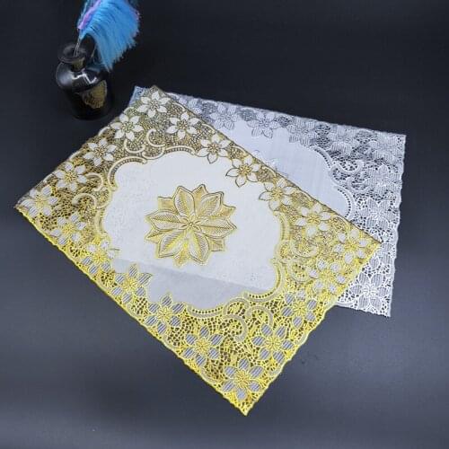 4pcs/lot PVC Washable Placemat Dining Table Eco-friendly Hotel Western Table Mats Heat Insulation Stamping Placemats For Table
