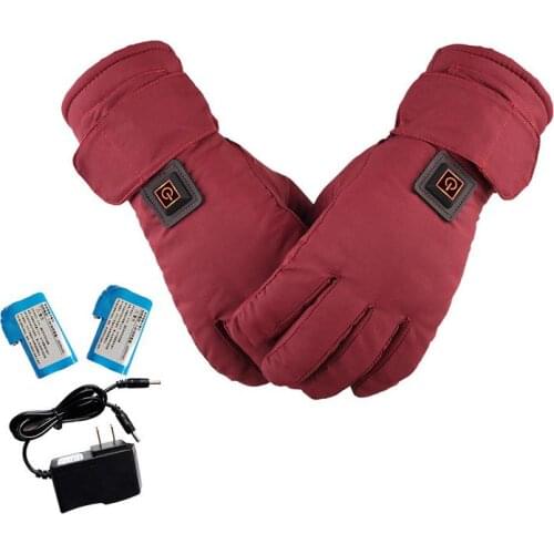 Electric Heated Gloves Adjustable Temperature Thermal Gloves Battery Powered Rechargeable Heated Gloves Touch Screen Gloves