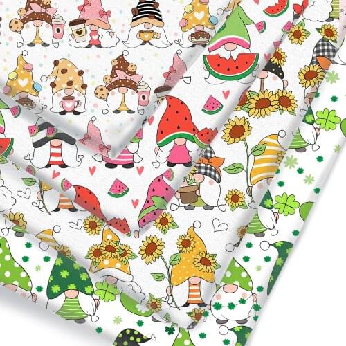 Half Yard Polyester Cotton Fabric Games Dinosaurs Mushroom Print Fabric For Tissue Kids Home Textile DIY Crafts Supplier