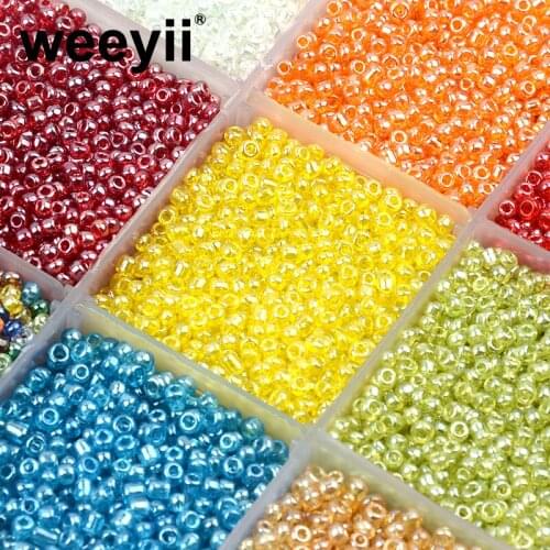 Approx.1000pcs 2mm Half Translucent Glass Beads Rondelle Spacer Beads Seedbeads DIY For Making Bracelet Necklace Accessories