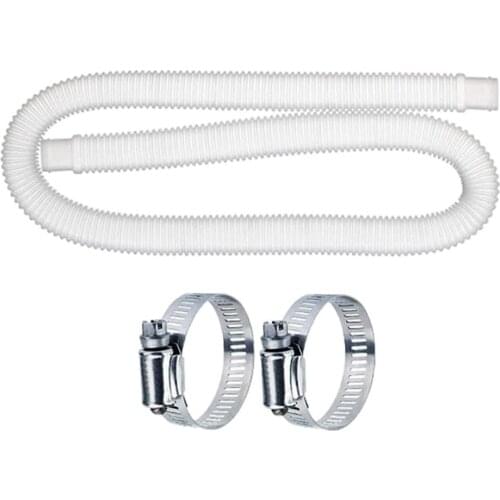 Swimming Pool Replacement Hose with 2 Clamps 1.5m Long Leakproof Durable